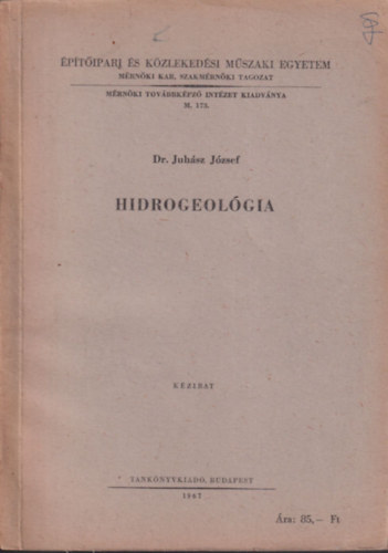 Juhsz Jzsef - Hidrogeolgia