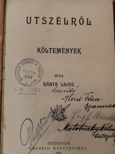 Kánya Lajos - Utszélről - Költemények