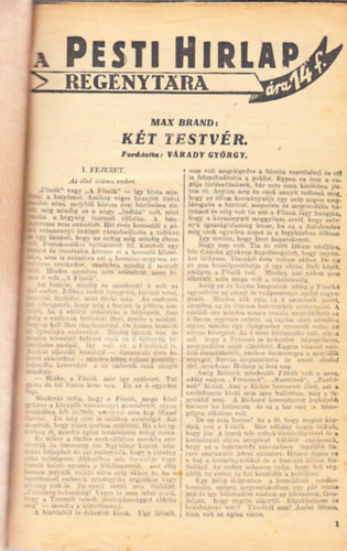 Max Brand - Két testvér (A Pesti Hírlap regénytára)