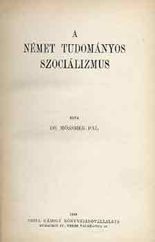 DR. Mssmer Pl - A nmet tudomnyos szocilizmus