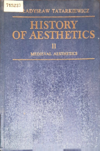 C. Barrett - History of Aesthetics Vol. II - Medieval Aesthetics