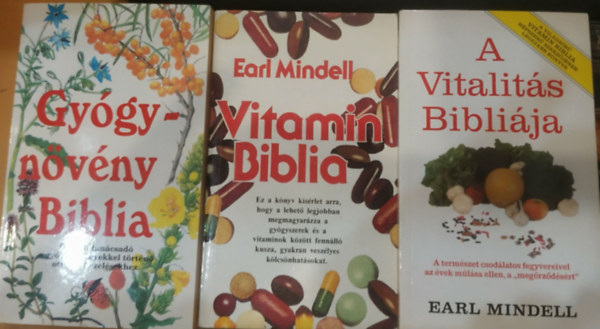 Earl Mindell, Michael A. Weiner Dr. - 3 db A vitalit�s bibli�ja + Gy�gyn�v�ny Biblia + Vitamin Biblia