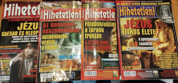 Szcs Rbert (szerk.) - 4 db Hihetetlen magazin (szrvnyszmok, adatok a termklapon)