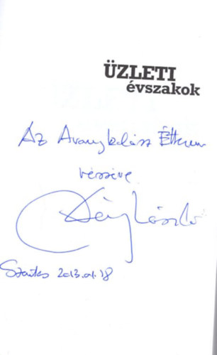 K�rolyi L�szl� - �zleti �vszakok - dedik�lt