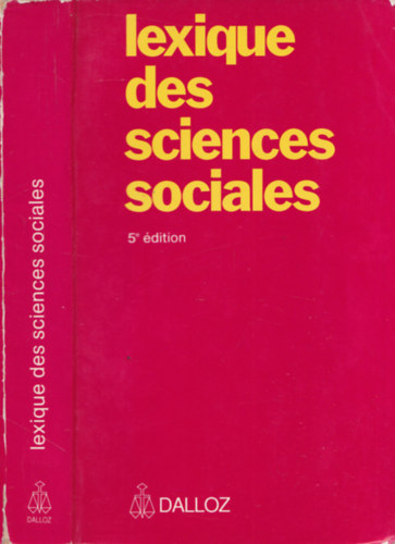 Madeleine Grawitz - Lexique des sciences sociales