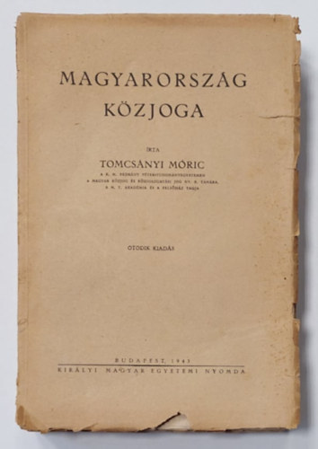 Tomcs�nyi M�ric - Magyarorsz�g k�zjoga