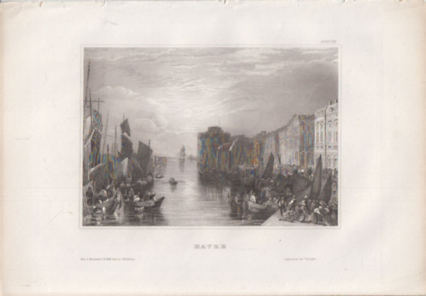 Havre (Le Havre kiktvros, Franciaorszg, Eurpa) (16x23,5 cm lapmret eredeti aclmetszet, 1856-bl)