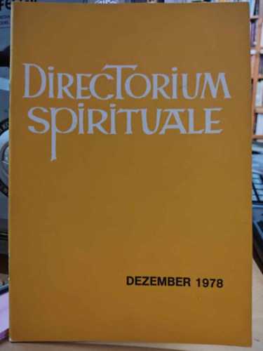 Directorium Spirituale Dezember 1978 - erscheint monatlich - (seit April 1969)