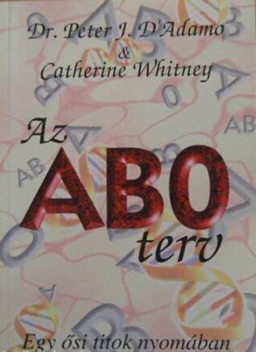 SZERZ Dr. Peter J. D'Adamo Catherine Whitney SZERKESZT Borics Katalin Krti Gbor FORDT Csapn Dr. dm Ildik LEKTOR Krmczi Tams Dr. Lepny va - Az AB0 terv Az ABO terv  - Tpllkozzk helyesen, a vrcsoportjnak megfelelen  -  Egy si rejtly nyomban