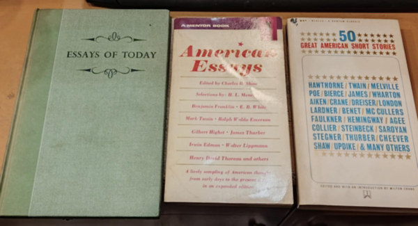 Charles B. Shaw, F. H. Pritchard, W. H. Mason Milton  Crane (edit.) - 3 db 50 Great American Short Stories + American Essays + Essays of Today