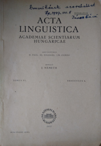 Melich János - Einige Personen- und Völkernamen