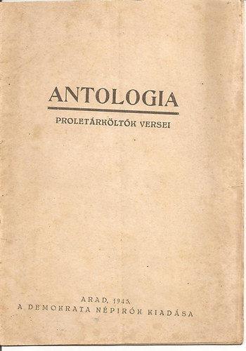 Antologia - Proletárköltők versei