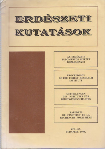 Dr. F�hrer Ern� - Erd�szeti Kutat�sok Vol.85/1995.