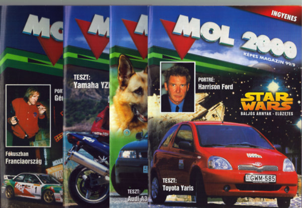 4 db MOL képes magazin: 99/5, 99/7, 99/9, 99/10