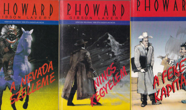 Rejt� Jen�  (P.Howard) - 3 db. Rejt� Jen� m�: A fekete kapit�ny + Nincs kegyelem + A Nevada szelleme