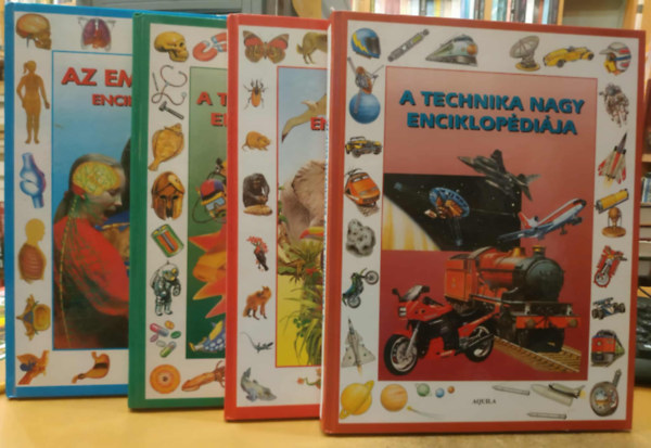 Aquila Knyvkiad - 4 db A technika nagy enciklopdija + Az llatok nagy enciklopdija + Az emberi test enciklopdija + A tudomny nagy enciklopdija