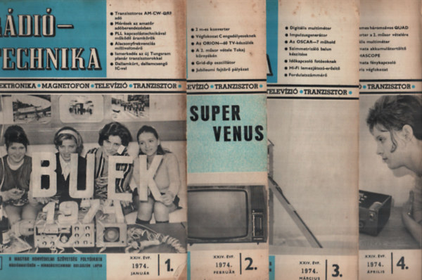 Rádiótechnika 1974. 1-12. (teljes évfolyam számonként)