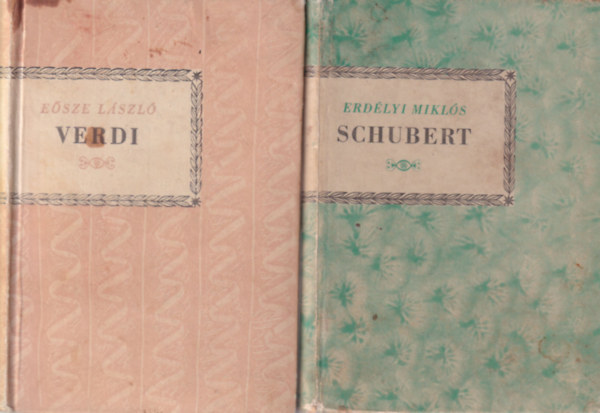 Esze Lszl, Erdlyi Mikls - 2 db Kis Zenei Knyvtr sorozat : Schubert (26.) + Verdi (20.)