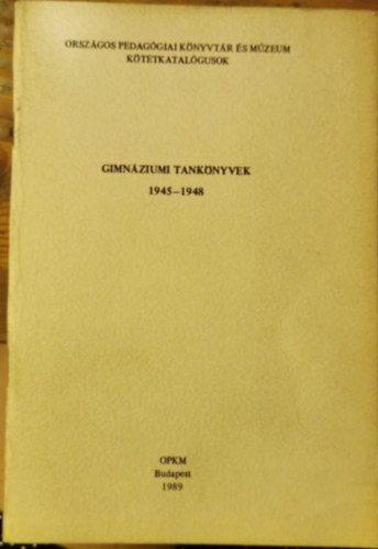 Gimnziumi tanknyvek 1945-1948