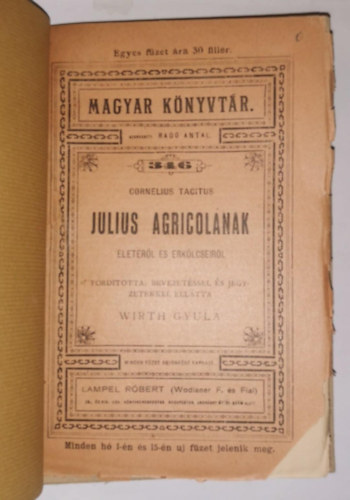 Cornelius Tacitus - Julius Agricolának életéről és erkölcseiről