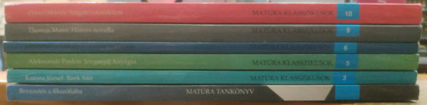 Katona József, Alekszandr Puskin, Vörösmarty Mihály, Thomas Mann, Zrinyi Miklós - 6 db Matúra klasszikusok: Szigeti veszedelem; Három novella; Csongor és Tünde; Jevgenyij Anyégin; Bánk bán; Bevezetés a filozófiába