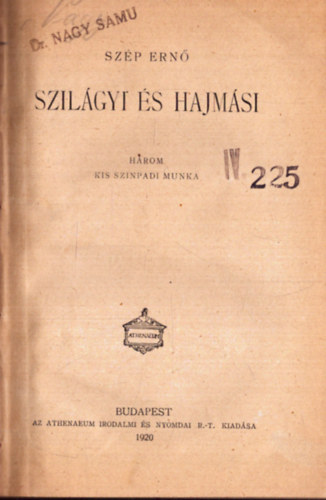 Szp Ern - Szilgyi s Hajmsi