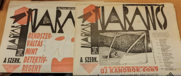 2 db Magyar Narancs - politikai-kultrlis lap (lapszmok a termklapon)