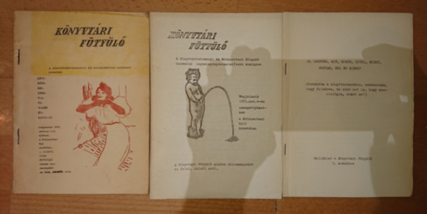 2 db Könyvtári Fütyülő + a a Könyvtárii Fütyúlő melléklete a 3 számhoz