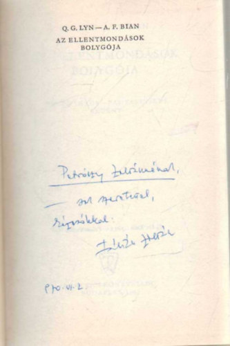 Q.G.-Bian, A.F. Ly - Az ellentmondások bolygója