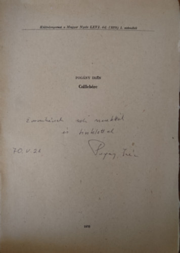 Pogány Irén - Csillebérc