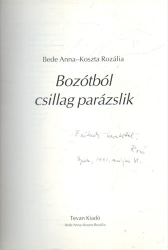 Bede Anna-Koszta Roz�lia - Boz�tb�l csillag par�zslik