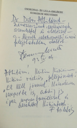 dr. Ferenczy Mikl�s - Csokonai- �s Lilla-eml�kek Kom�rom megy�ben