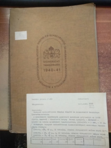 HETYEY Ferenc: A nyomd�szati tanm�helyek gyakorlati munk�inak gy�jtem�nye az 1939-40. tan�vr�l