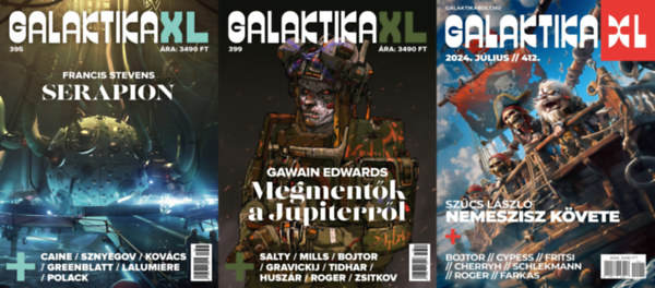 Dr. Mund Katalin  (szerk.) - 3 db Galaktika XL - szórványszámok: Galaktika 395XL + Galaktika 399XL + Galaktika 412XL