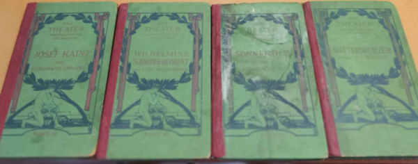 Rudolph Lothar, Carl Hagemann, Ferdinand Gregori Jacob Julius David  (J. J. David) - 4 db Das Theater: Josef Kainz (III.)  + Wilhelmine Schrder-Devrient (VII.) + Sonnenthal (VIII.) + Mitterwurzer (XIII.)