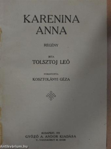 Tolsztoj Leo - Karenina Anna