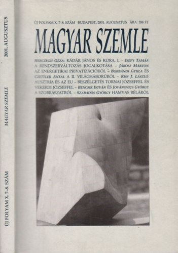 Magyar szemle 2001. augusztus