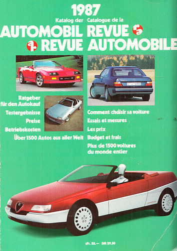 Katalog der Automobil Revue '87 - Catalogue de la Revue Automobile (Nmet-francia nyelv)