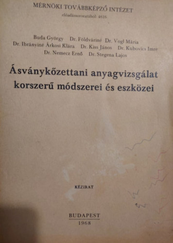 svnykzettani anyagvizsglat korszer mdszerei s eszkzei