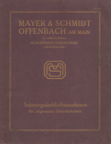 Schmirgelschleifmaschinen f�r allgemeine Schleifarbeiten