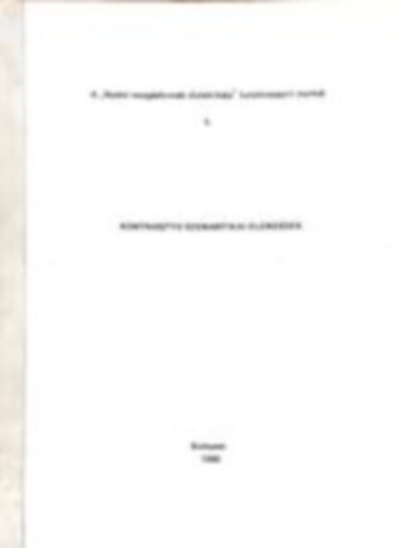 Kontrasztiv szemantikai elemz�sek