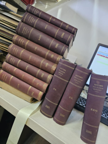 P. Thewrewk Emil Heinrich Guszt�v Petz Gedeon szerk. N�methy G�za - Egyetemes philologiai k�zl�ny 1890 I-II, 1891, 1896, 1898, 1900, 1901, 1902, 1903, 1904, 1905 (�sszesen 11db k�tet)