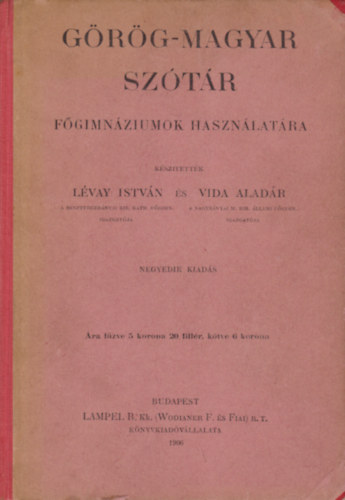 Grg-magyar sztr fgimnziumok hasznlatra