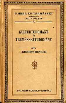 Rickert Henrik - Kulturtudom�ny �s term�szettudom�ny