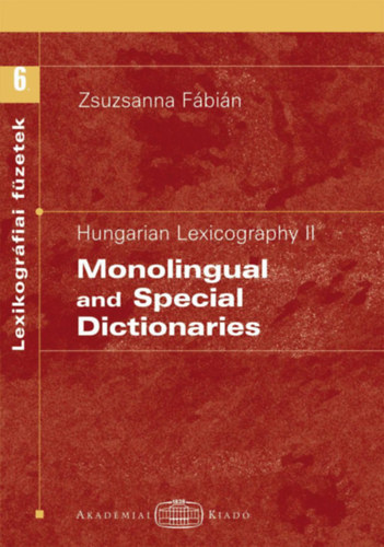 Zsuzsanna Fbin - Monolingual and Special Dictionaries