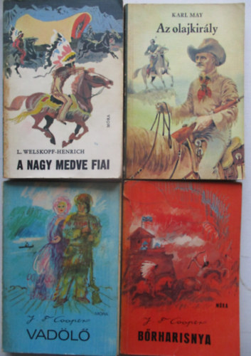 4 db Western reg�ny (Vad�l�, A nagy medve fiai, Az olajkir�ly, B�rharisnya)