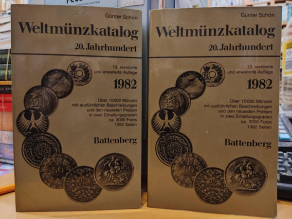 Günter Schön - Weltmünzkatalog 20. Jahrhundert 13. revidierte und erweiterte Auflage 1982 I-II. (1-2.)