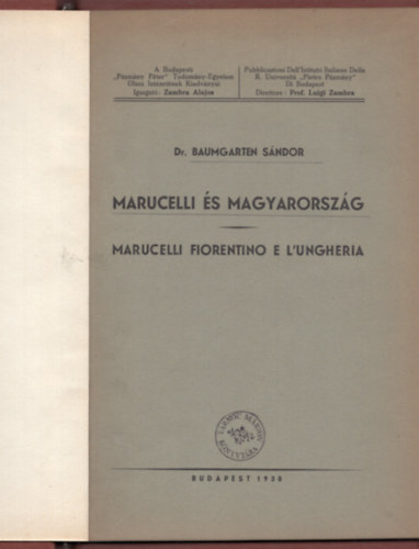 Baumgarten Sndor - Marucelli s Magyarorszg.