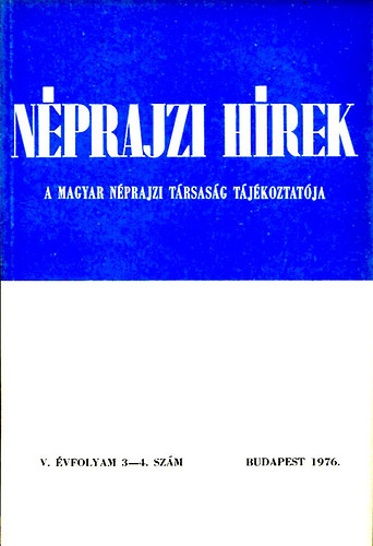 Nprajzi hrek (1976. V. vfolyam 3-4. szm)