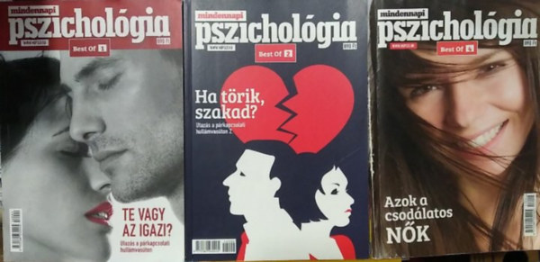 Dr. P�pay Herbert Zsuzsa  (f�szerk.) - 3 db Mindennapi pszichol�gia "Best of" lapsz�m: Best of 1.+ Best of 2.+ Best of 4.